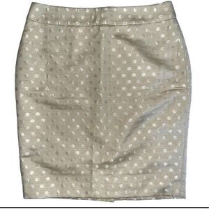 Ann Taylor off-white‎ polka dot skirt 8 NWT
